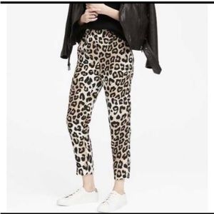 Banana Republic Hayden Leopard Print Pull on Pants - Size Medium